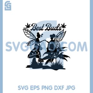 Fairies Best Buds Svg File, Best Buds Svg, Fairies Smoking Joint