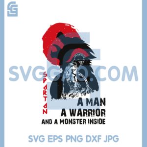A Man A Warrior And A Monster Inside Svg, A Monster Inside Svg