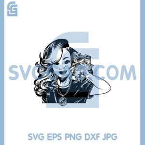 Afro Woman Holding Money Svg, 100 Dollar Bill Hustler Svg