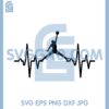 Air Jordan Basketball Heartbeat Svg, Basketball Svg, Air Jordan Heartbeat Svg