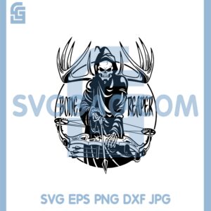 Archery Grim Reaper Bow Broadhead Arrow Hunting Skull SVG