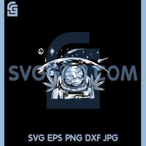 Astronaut Meteor Wed Svg, Astronaut Smoking Weed SVG