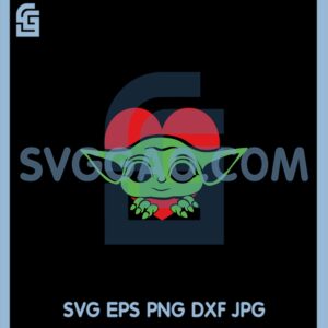 Baby Yoda Come Out From The Heart Svg, Baby Yoda Valentine Svg