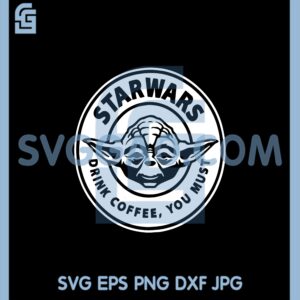Baby Yoda Drink Coffee Svg, Star Wars Logo Svg, Baby Yoda Coffee Svg