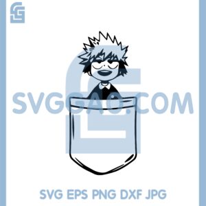 Bakugo In The Pocket Svg, Hero Academia Bakugo Svg, Academia Svg