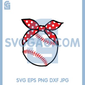 Baseball And Softball With Bandana Svg, Bandana New Svg, Bandana Baseball Svg