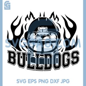 Bulldogs Football Hat Svg, BullDog Setting Fire Svg, Bulldogs Football Svg