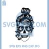 Bun Hair Skull Smoking Cannabis Svg File, Skull Smoking Cannabis, Bun Hair Skull