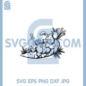 Bunny Smoking Cannabis SVG, Stoner Rabbit SVG, Smoke Marijuana SVG