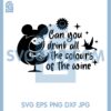 Can You Drink All the Colours of The Wine New Svg, Mouse Ear With Glass Svg