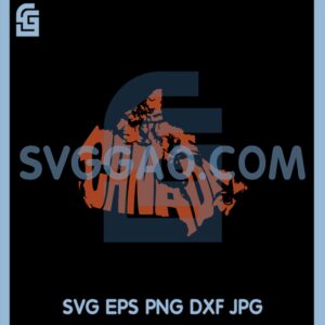 Canada Typography Svg, Canada Map Svg, Love Cannada Svg