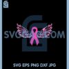 Cancer Ribbon Angel Wings Svg, Angel Wings Pink Svg, Angel Wings Svg