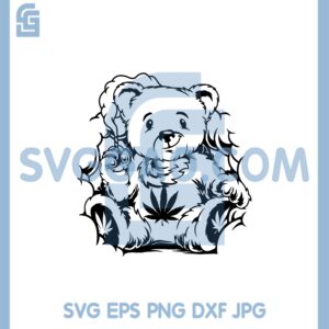 Cannabis Bear Svg, Marijuana Bear Svg