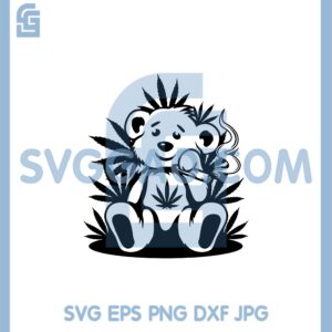 Cannabis Bear Svg, Smoking Bear Svg