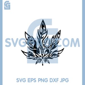 Cannabis Leaf Design Style Mandala Svg, Cannabis Weed Leaf Tribal Marijuana Smoking Svg