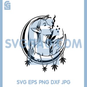 Cannabis Smoking Fairy SVG , Dream Cannabis Svg