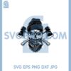 Vintage lumberjack skull Cannabis SVG