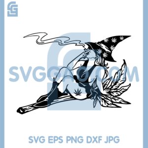 Cannabis Witch SVG, Smoke Marijuana SVG Pot Magic Weed