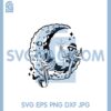 Cannbis Weed Moon Svg, Smoking Cannabis Moon File Cut Svg