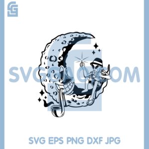 Cannbis Weed Moon Svg, Smoking Cannabis Moon File Cut Svg