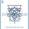 Celestial Triangle Eye Lotus Svg, Moon Phase Mystic Witchy Crescent Svg