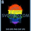 Chaotic Gay Pride Rainbow Flag Splatter Svg, Skull Gay Lgbt Svg