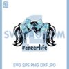 Cheerleader Hair Svg, Cheerleading Cheer Life Sublimation Svg