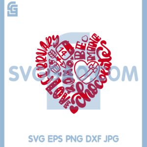 Chocolate Heart 14 2 Svg, Love Heart Shape Svg, Valentine Cute Hearts Chocolate Svg