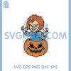 Chucky Getting Out of the Pumpkin Funny Svg, Chucky Horror Movie Svg, Movie Character Killer Svg
