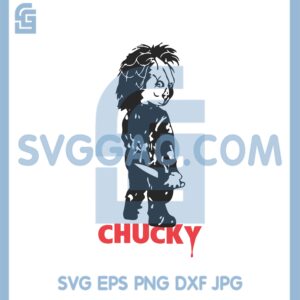 Chucky With Knife Child Play Svg, Chucky With Knife Melt Svg, Knife Child Svg