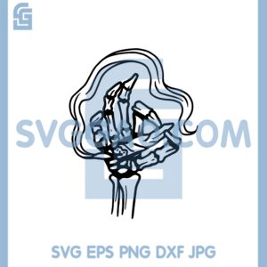 Cigarette Sticky Hand Bones Svg, Skeleton Hand Smoking Cannabis Svg