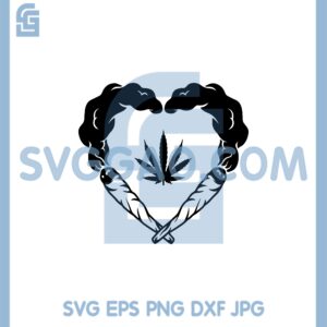 Cigars Love Heart Svg, Love Cannabis Svg, Cigars Weed Svg