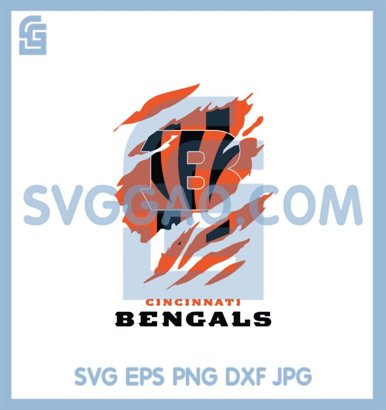 Cincinnati Bengals Scratch Svg, NFL Scratch Cricut File Svg, Football ...