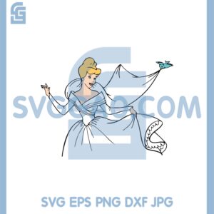 Cinderella Dress Svg, Princess Skirt Svg, Cinderella Princess Svg
