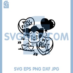 Clown You Float My Boat Svg, Candy Hearts Funny Horror Nightmare Scary Svg