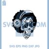 Cool Afro Sugar Skull SVG, Day Of The Dead SVG, Dia De Los Muertos