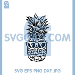 Cool Tropical Pineapple clipart Svg File