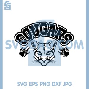 Cougars Tiger Paw Svg, Cougar Svg, Cougar Mascot Svg