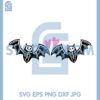 Couple Skeleton Bat Love Svg, Couple Bat Heart Svg