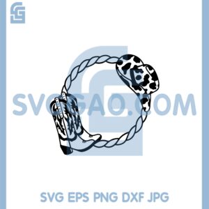 Cowboy Frame Svg, Cowboy Boots And Hat Svg, Cowboy Hat Rodeo Lasso Svg