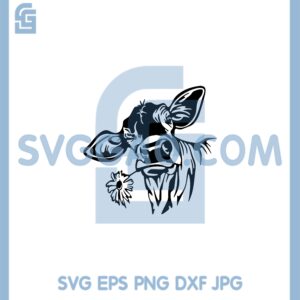 Cows with flower Svg, funny svg