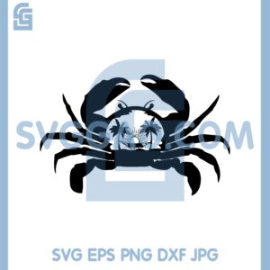 Crab Beach Scene Svg, Beach Crab Svg