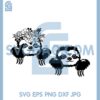 Cute Floral Sloth Bundle Svg, Flower Animal Sloth Bundle Svg