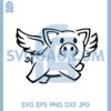 Flying Pig Cartoon Cute Animal Svg, Flying Pig Svg