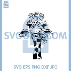 Giraffe Svg, Giraffe Eat Grass Svg, Tallest Animal Svg