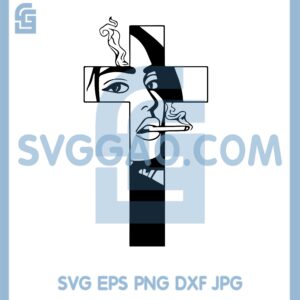 Girl And Logo Jesu Svg, Smoking Jesu Svg, Girl Smoking Jesu Svg