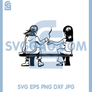 Girl Giving Cigarettes Svg, Pass The Joint Svg, Smoking Cannabis Smoke Weed Marijuana Svg