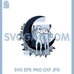 Aliens Weed High Svg File Svg, Canabis Svg