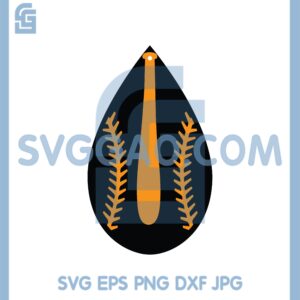 Baseball Earrings Svg Dxf Png Jpg, teardrop Pendan