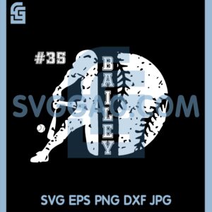 Baseball Monogram SVG, Personalized Sports Clipart